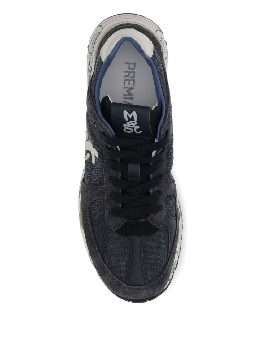 Premiata Contemporary Black Sneakers With Suede