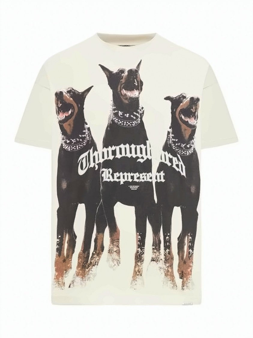Represent Short-Sleeve Graphic Print T-Shirt Featuring Doberman Design