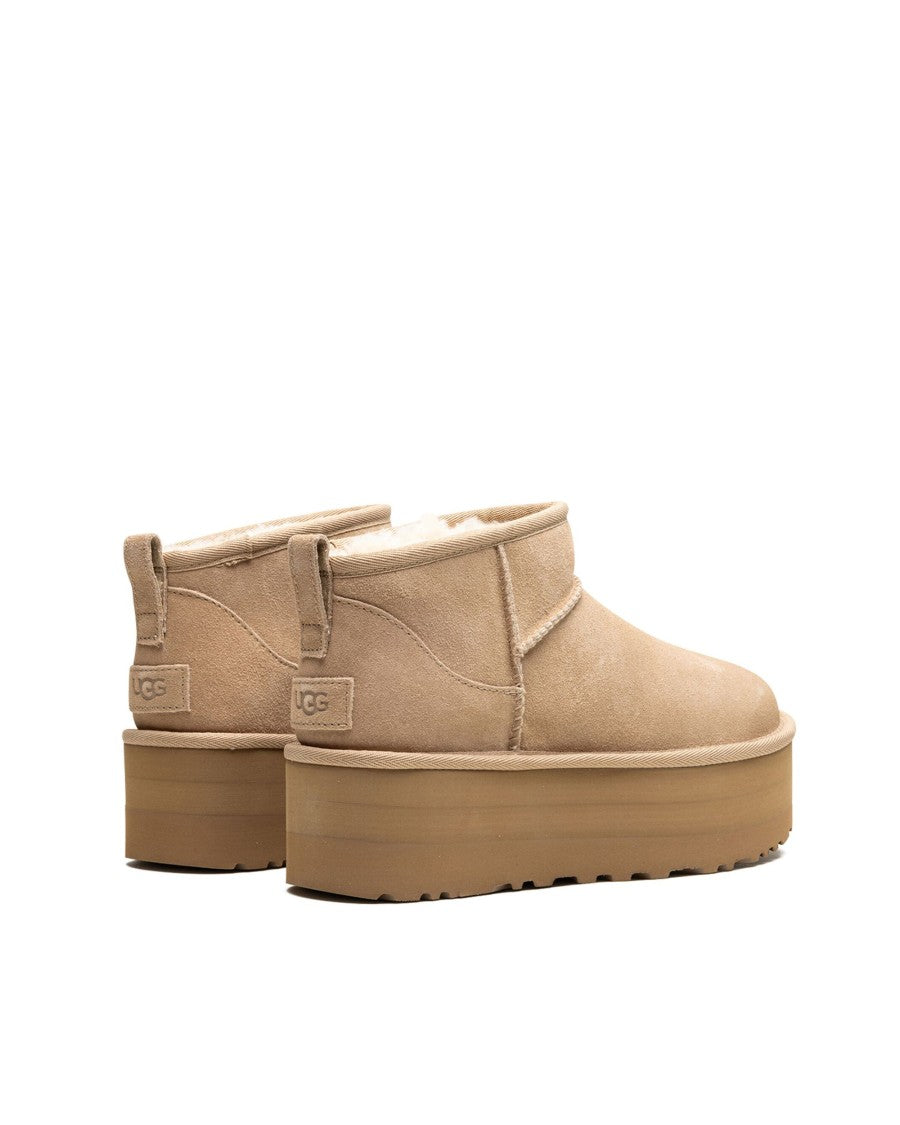Ugg Ultra Mini Platform Ankle Boot In Suede