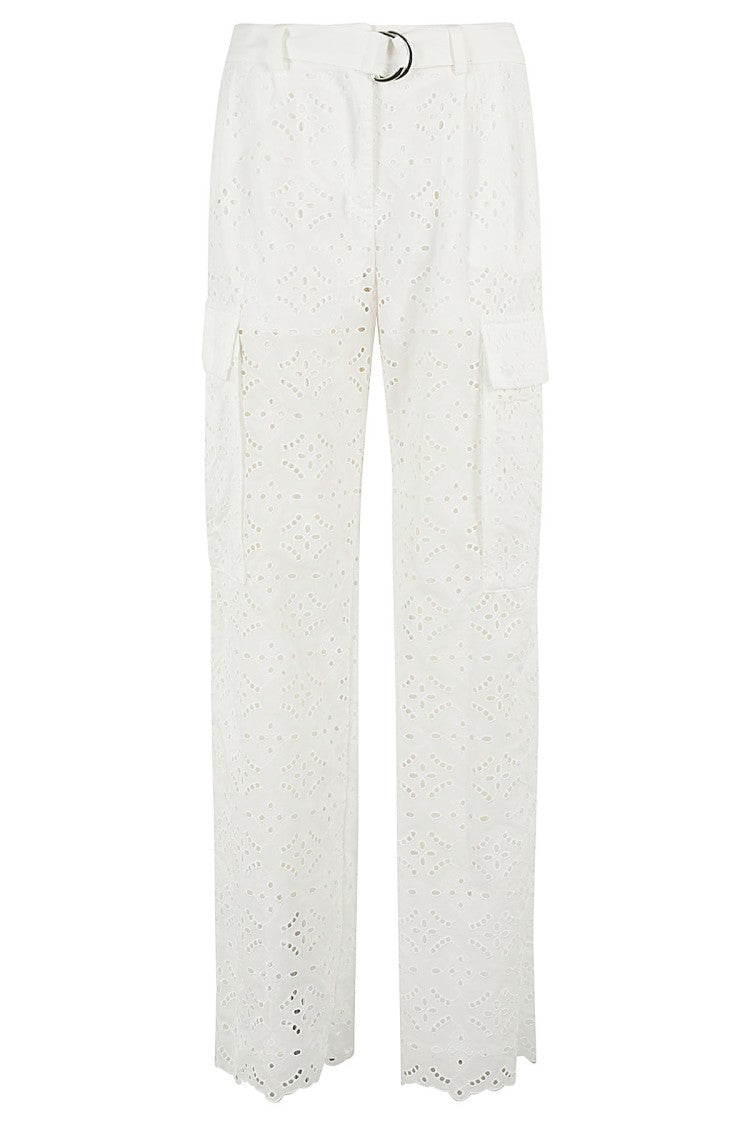 Ermanno Firenze High-Waisted Perforated Pants