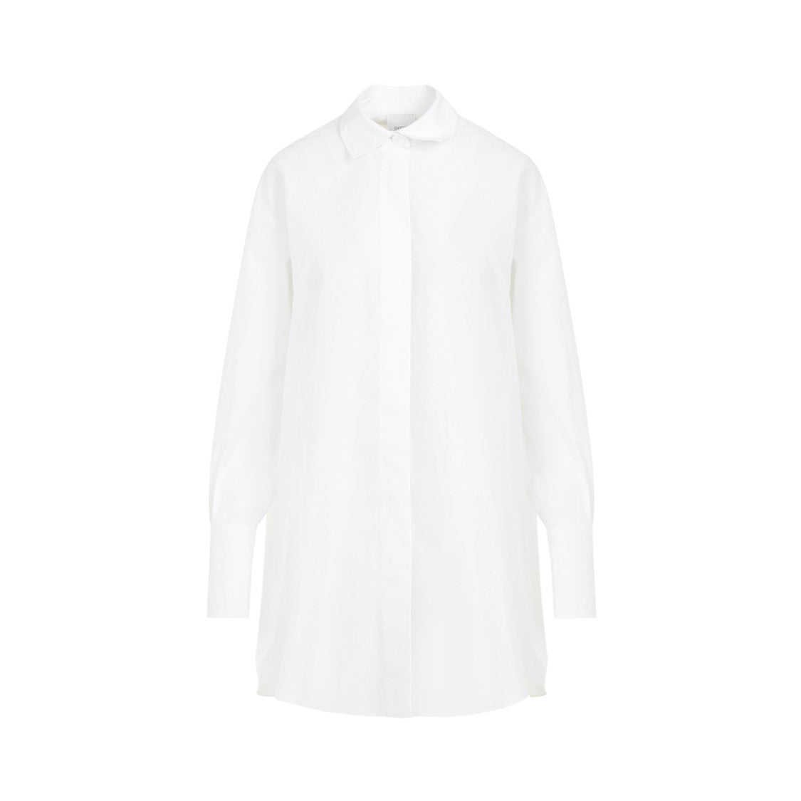 Patou White Cotton Mini Shirt Dress