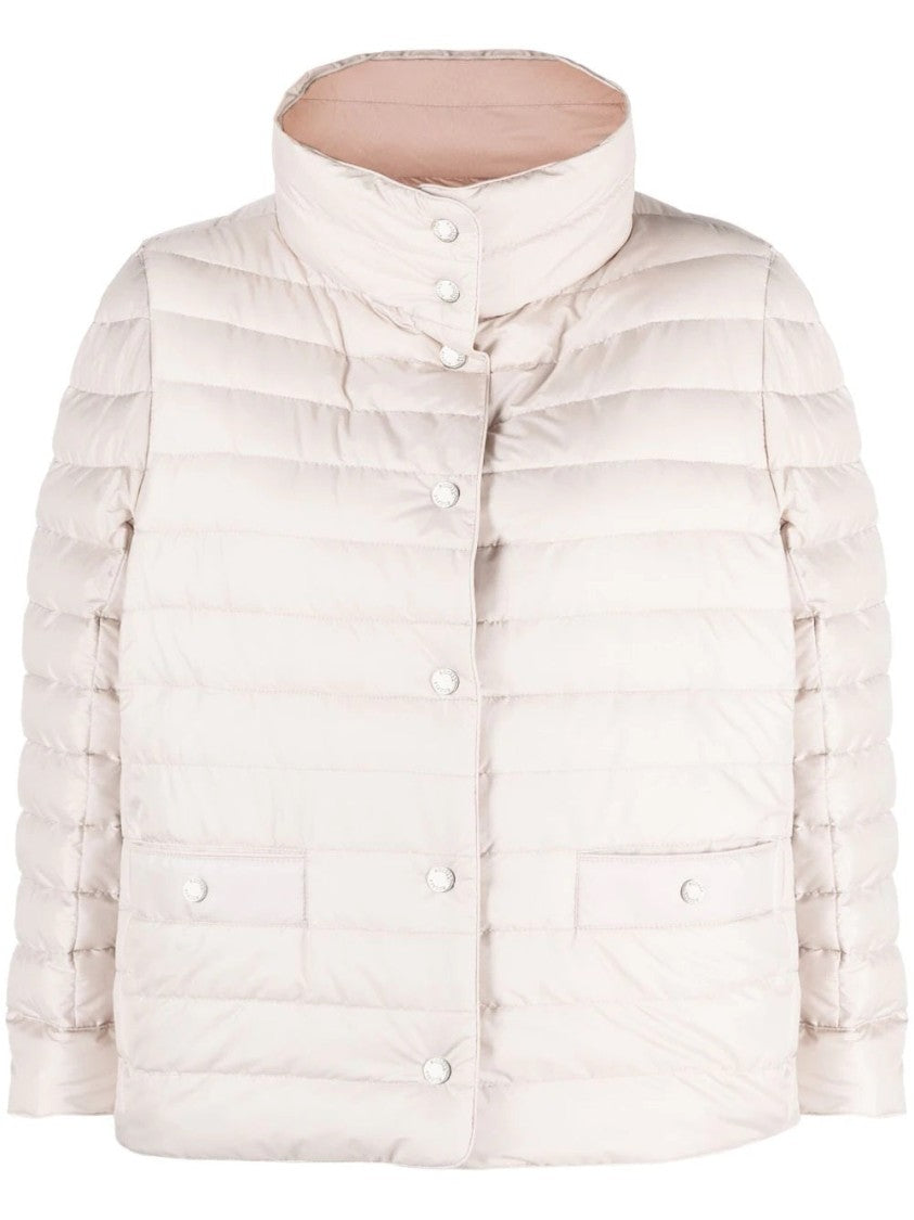Moorer Quilted Light Jacket With High Stand Collar And Flap Pockets