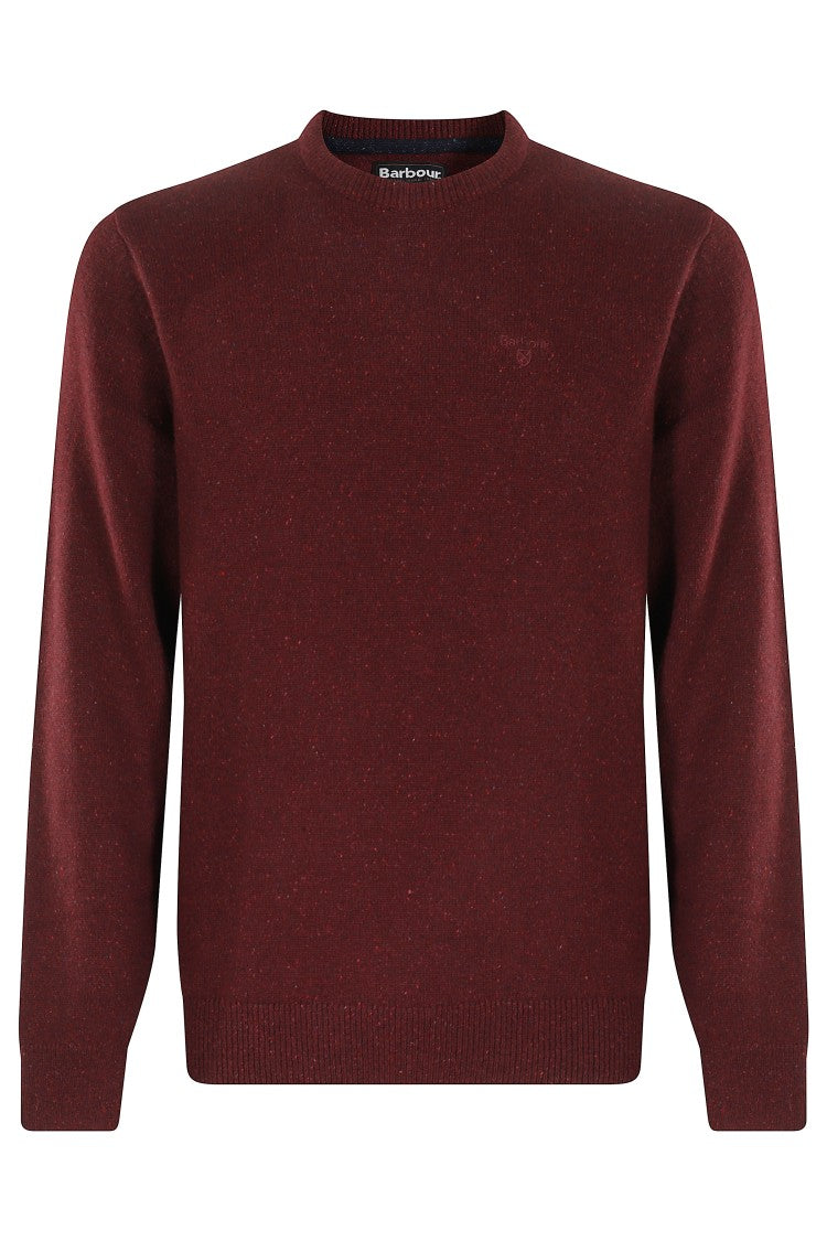 Barbour Circle Neck Long Sleeve Barbour Sweater In Ruby
