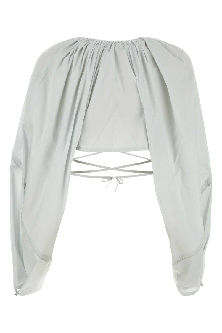 Kiko Kostadinov Light Grey Stretch Cotton Blend Blouse