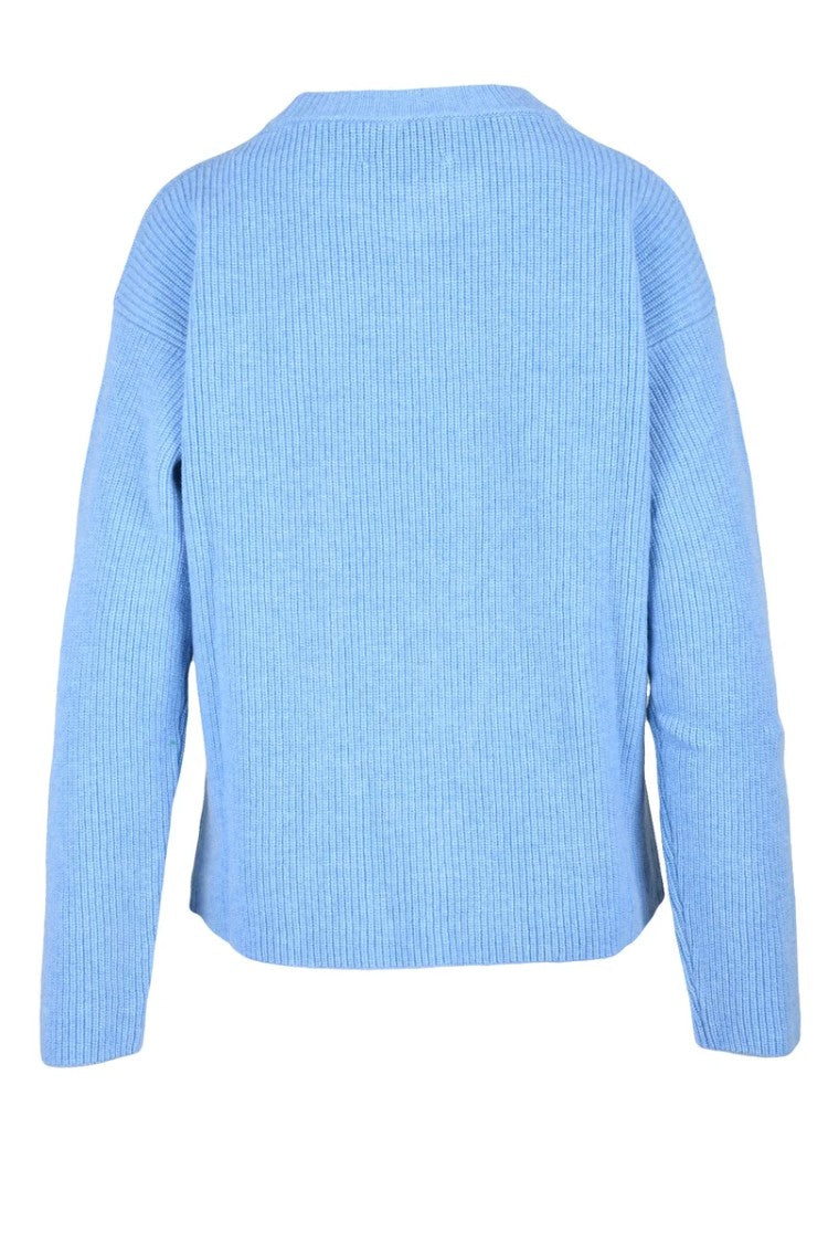 Ballantyne Ribbed Sweater - Light Blue