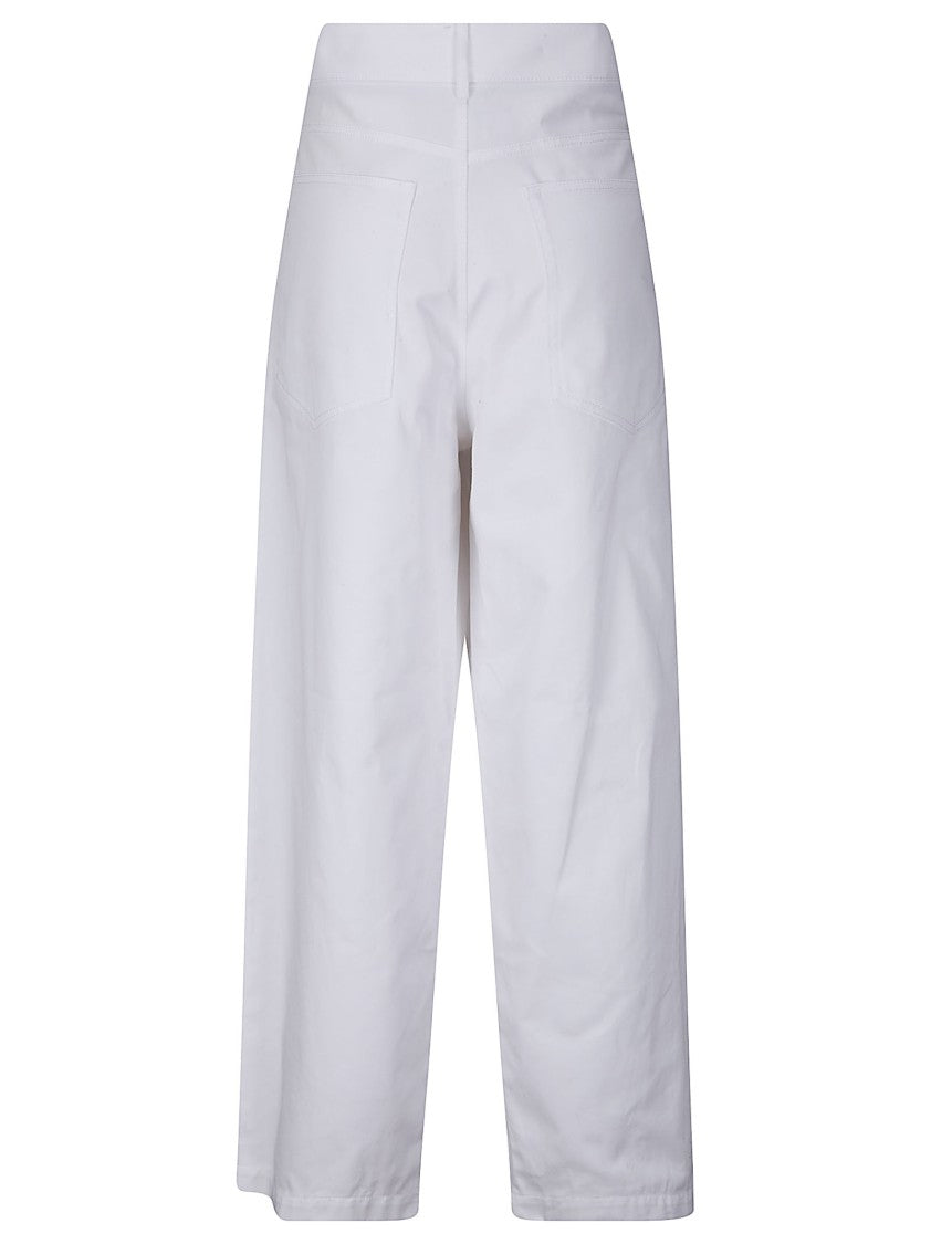 Jejia Black Gigi Wide-Leg Cotton Trousers