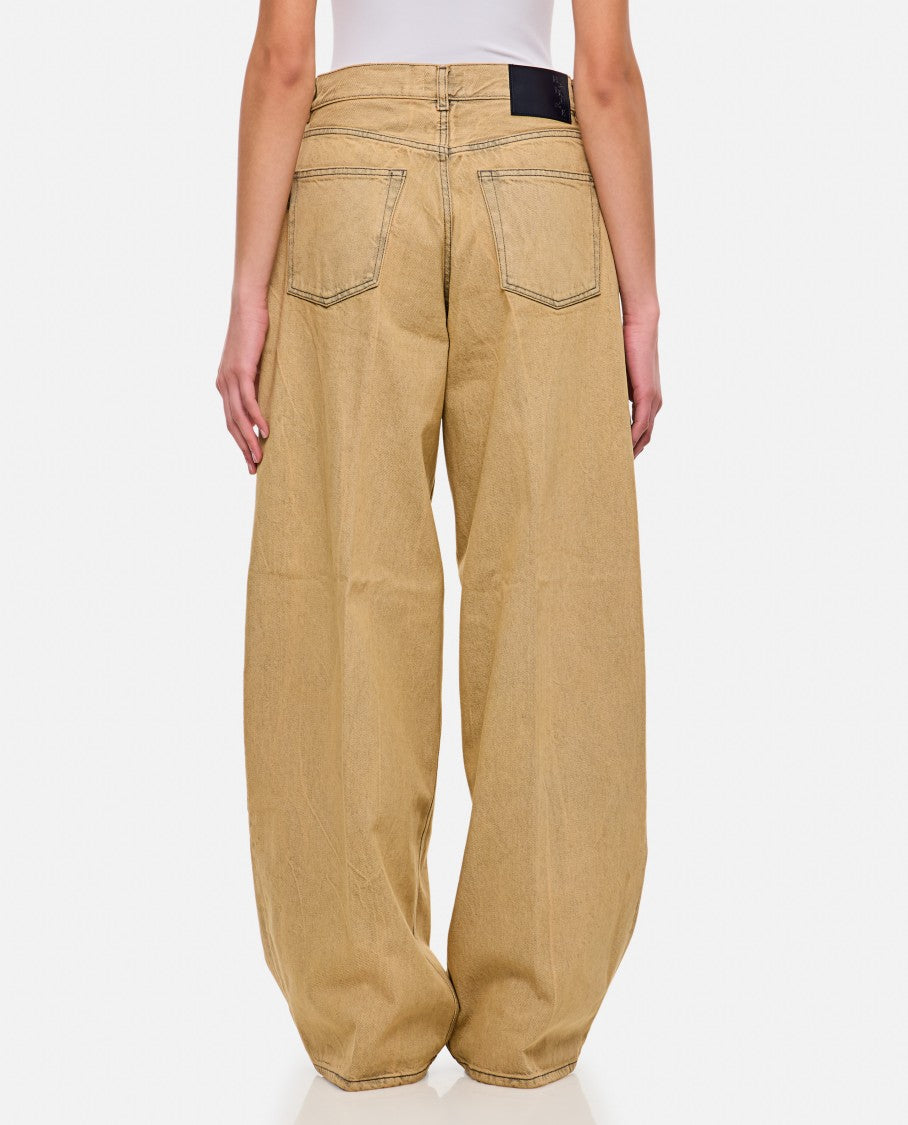 Haikure Camel Wide-Leg Overdyed Camel Jeans