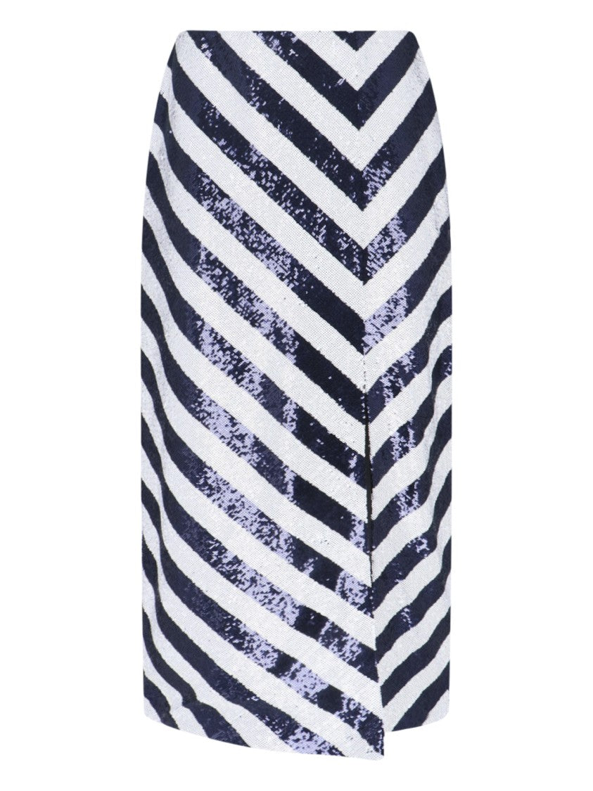 Polo Ralph Lauren Sequin Midi Skirt – Blue & White