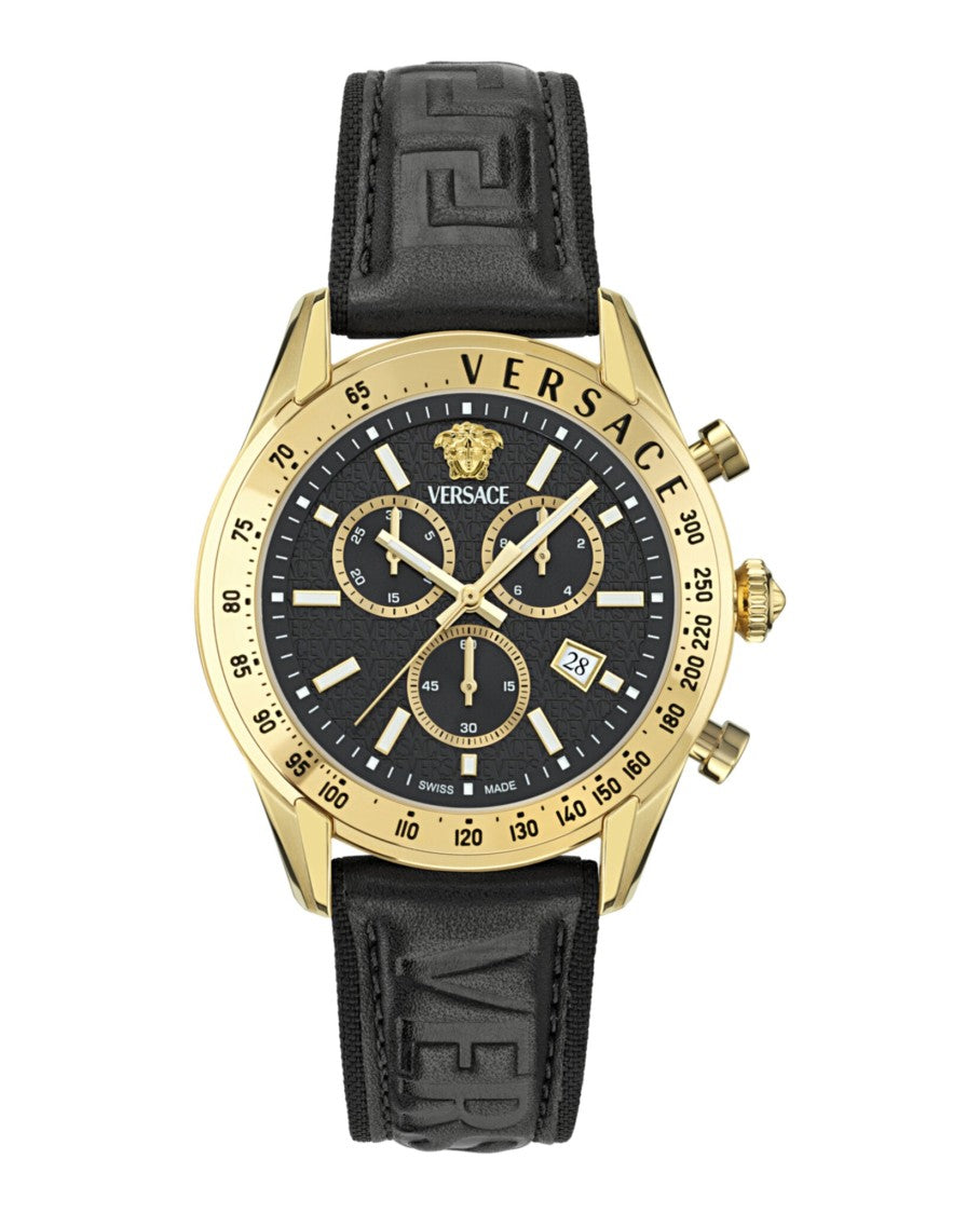 Versace Chrono Master Leather Watch