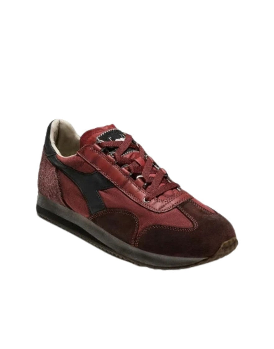 Diadora Heritage Red Brick Equipe Dirty Sw Evo Suede Canvas Low-Top Sneakers