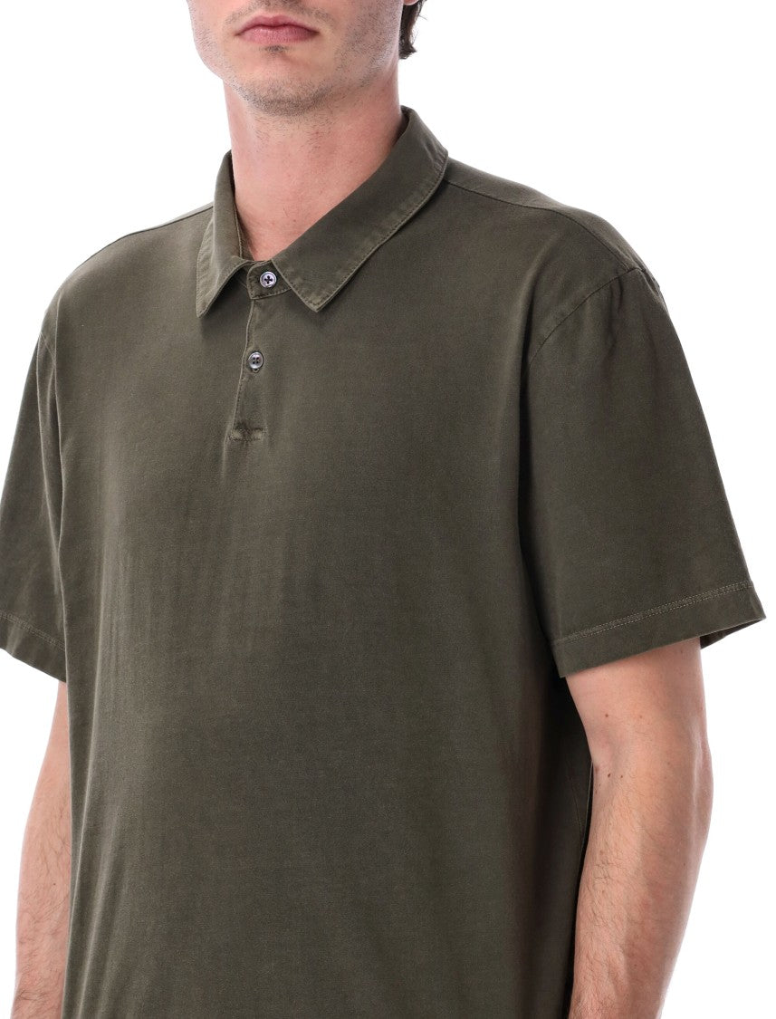James Perse Classic Fit Sprawled Cotton Polo Shirt