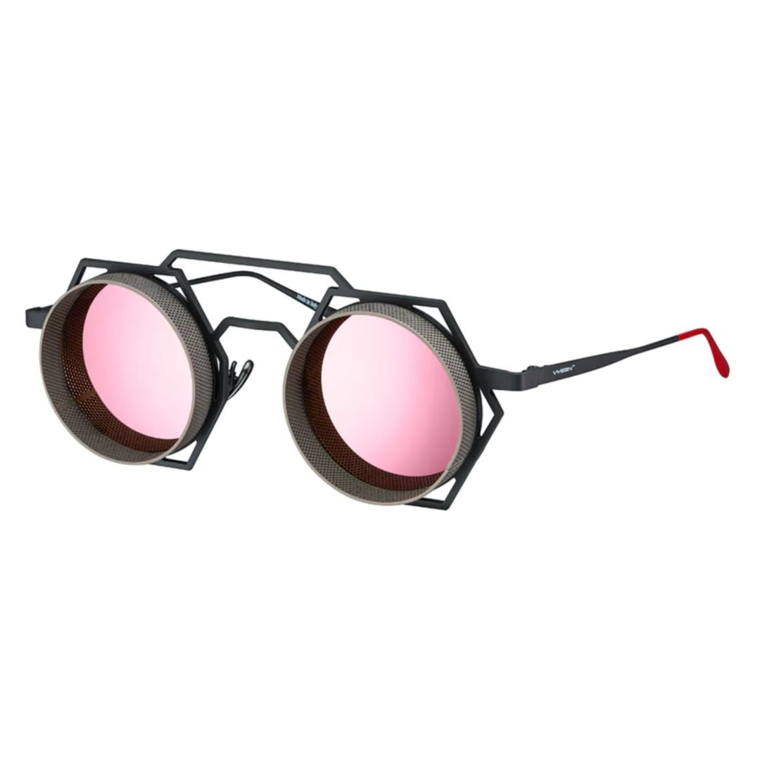 Vysen Nk-3 Bold Geometric Sunglasses With Pink Lenses