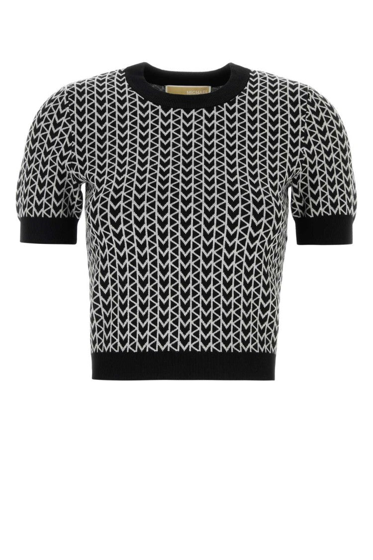 Michael Michael Kors Embroidered Stretch Viscose Blend Sweater