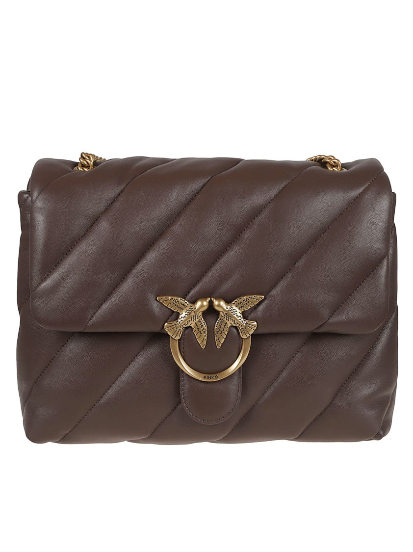 Pinko Quilted Leather Shoulder Bag