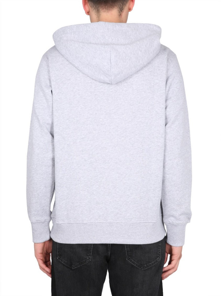 Versace Jeans Couture Cross-Neck Grey Sweatshirt With Bold Logo Design