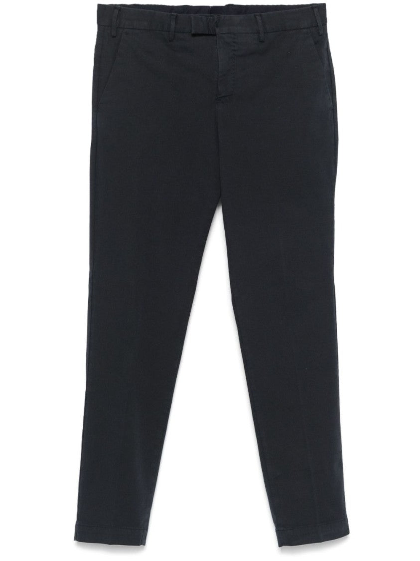 Pt Torino Slim Fit Blue Trousers With Modern Silhouette