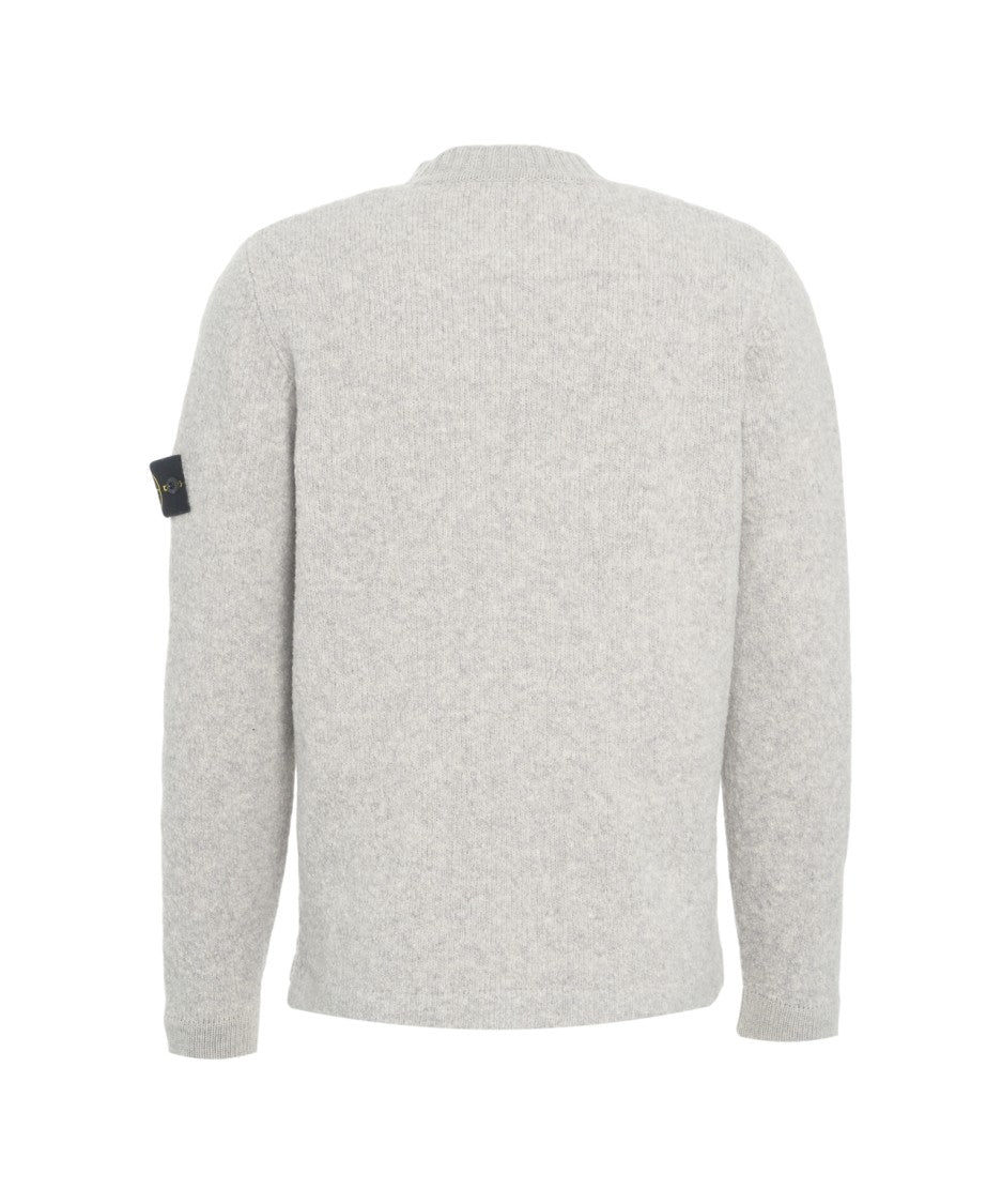 Stone Island Knit Sweater With Subtle Logo Patch