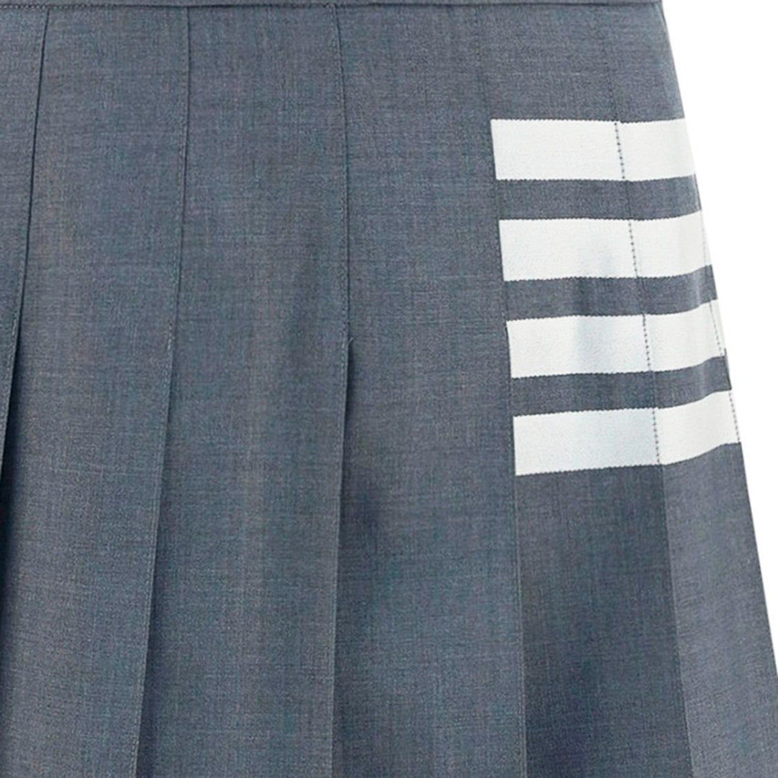 Thom Browne Grey Wool 4-Bar Mini Skirt