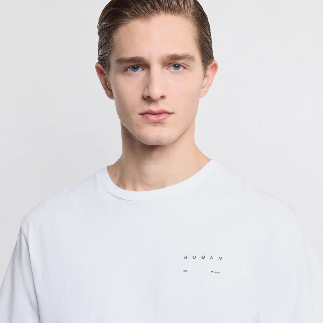 Hogan Versatile White T-Shirt With Calf Leather Accents