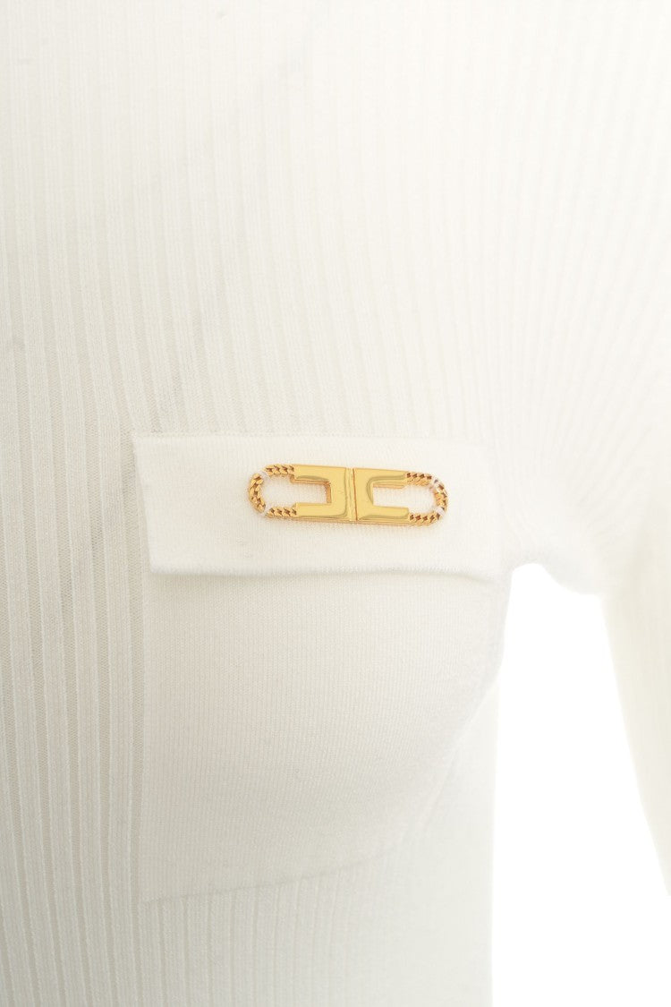 Elisabetta Franchi Ribbed Turtleneck Sweater