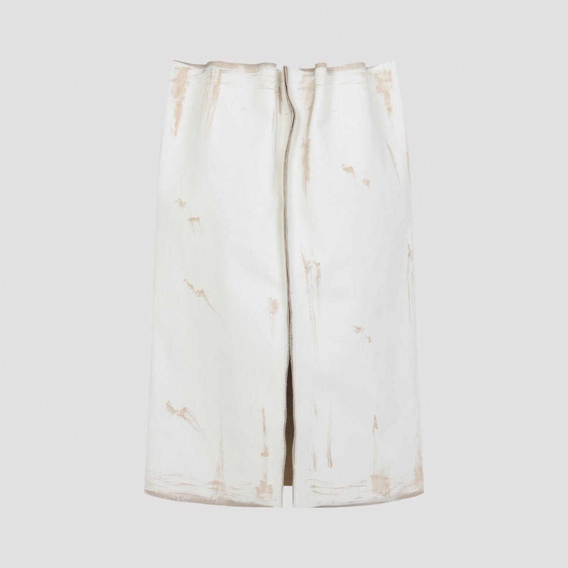 Prada Calf Leather Midi Skirt