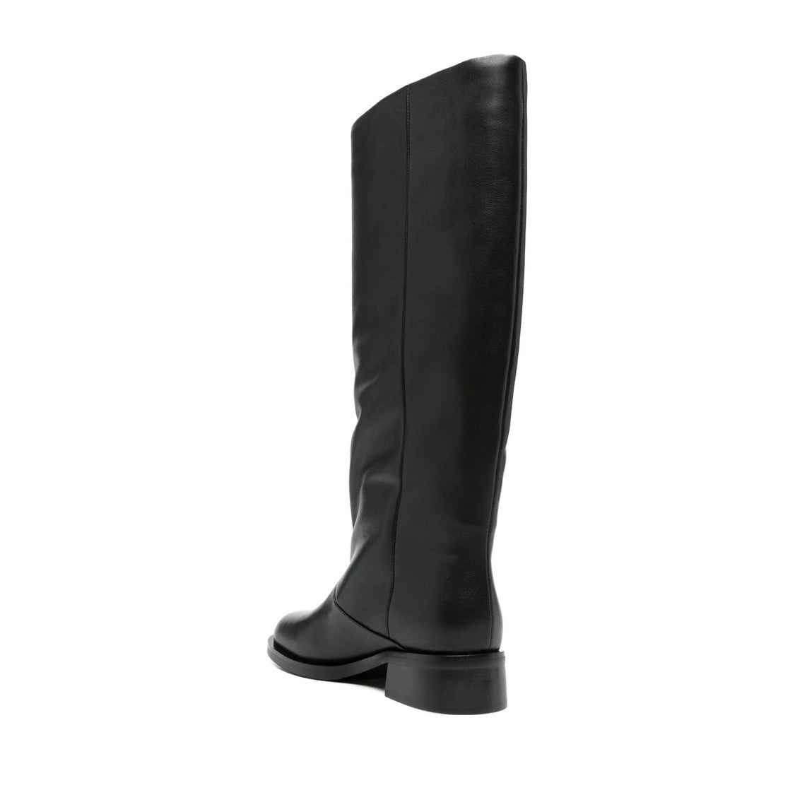 Adrianna Feretti Black Slouched Shaft Leather Boots