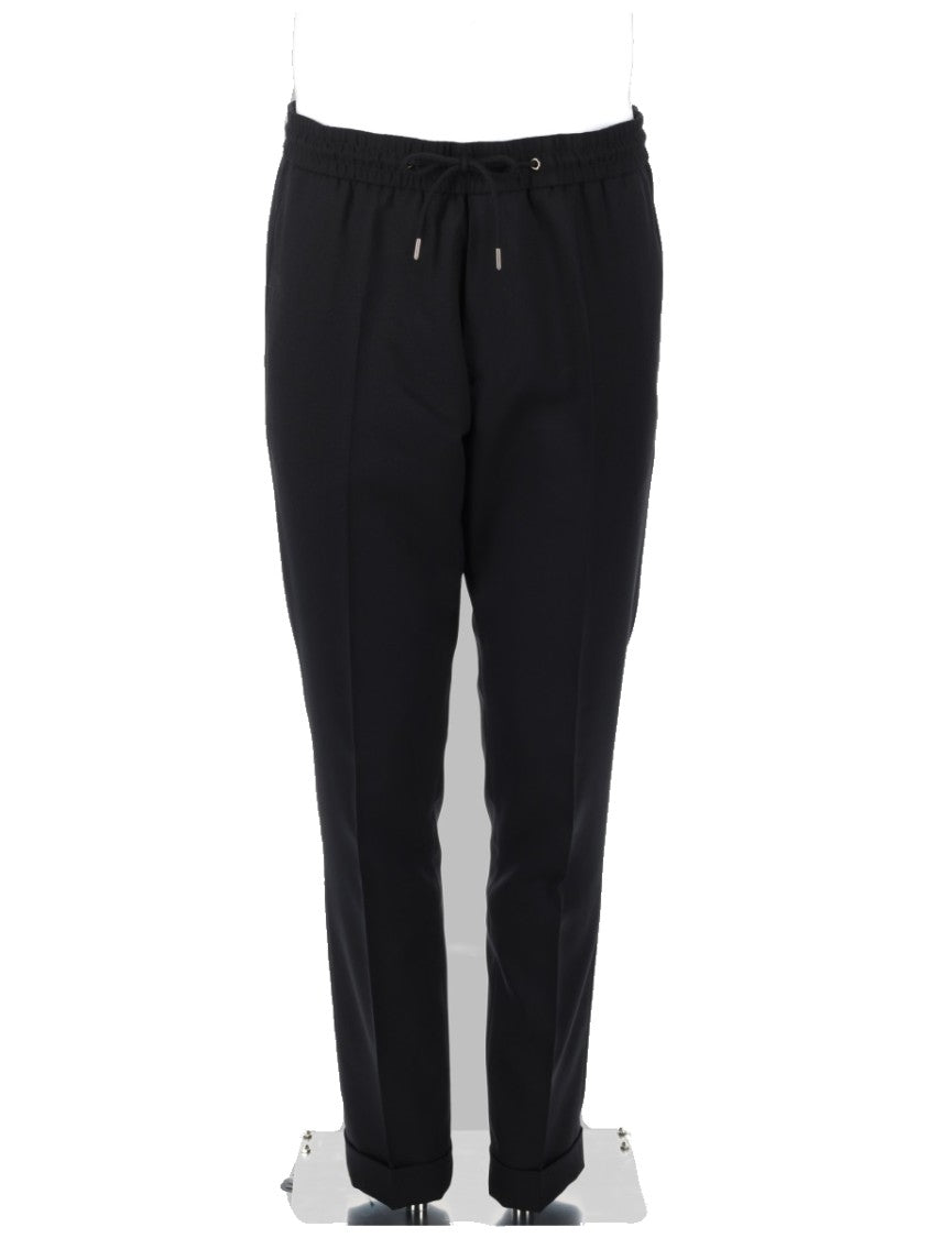 Paul Smith Tailored Wool Trousers With Drawstring Waistband And Refined Cuffs