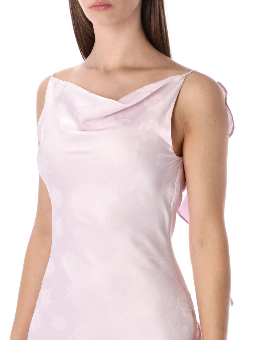 Rotate Floral Jacquard Waterfall Maxi Dress