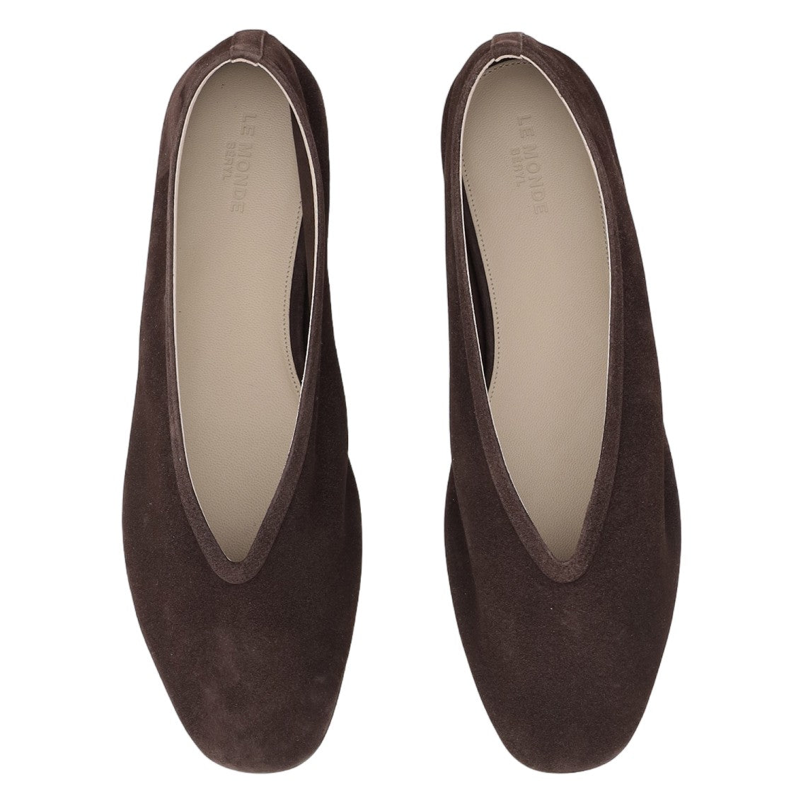 Le Monde Béryl Suede Flat Shoes With Tapered Toe And Rubber Sole