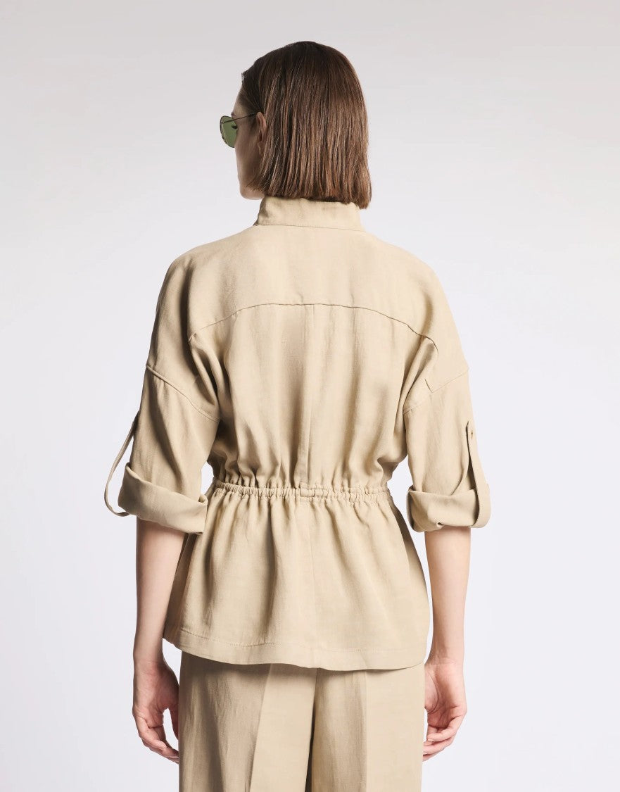 Fay Long-Sleeved Sahariana Overshirt With Adjustable Waist