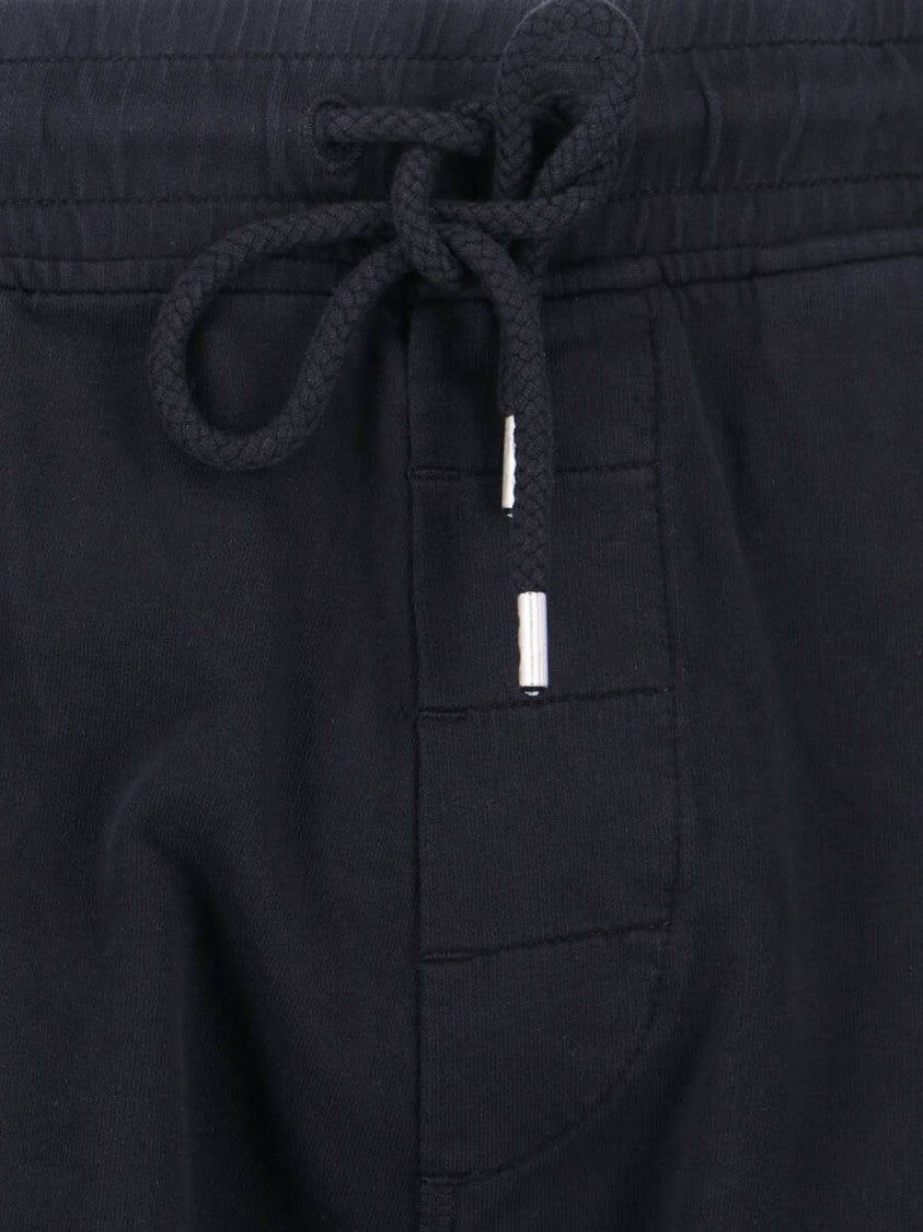 C.P. Company Straight Cut Black Shorts With Structured Waistband