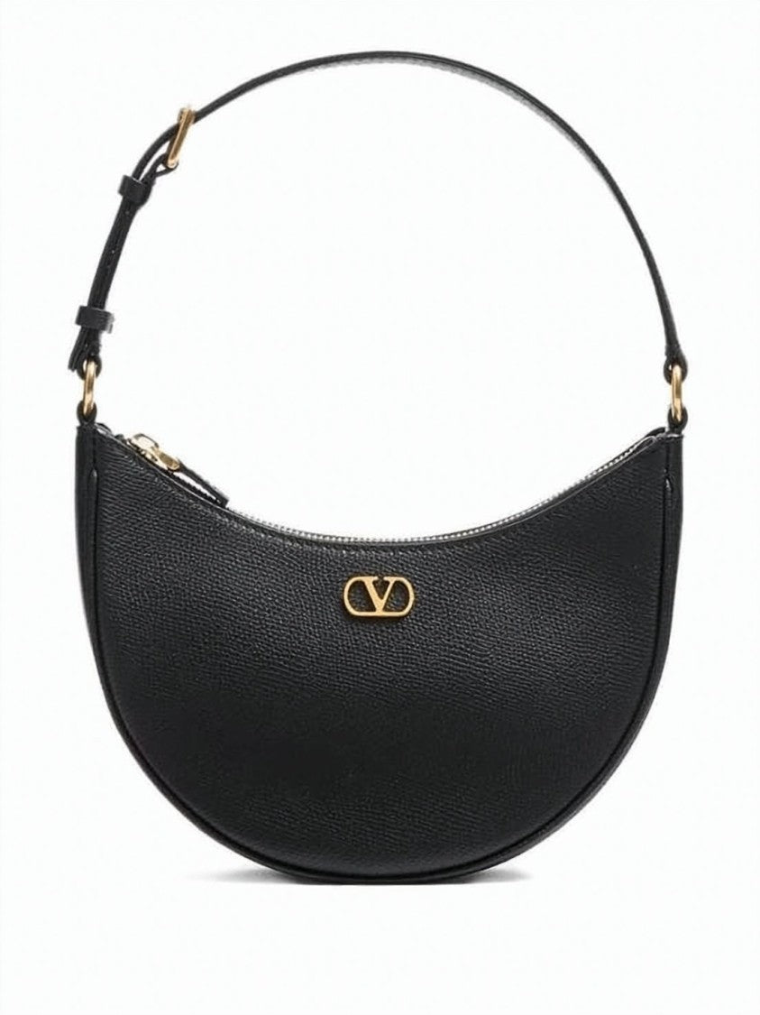 Valentino Garavani Crescent-Shaped Calf Leather Shoulder Bag