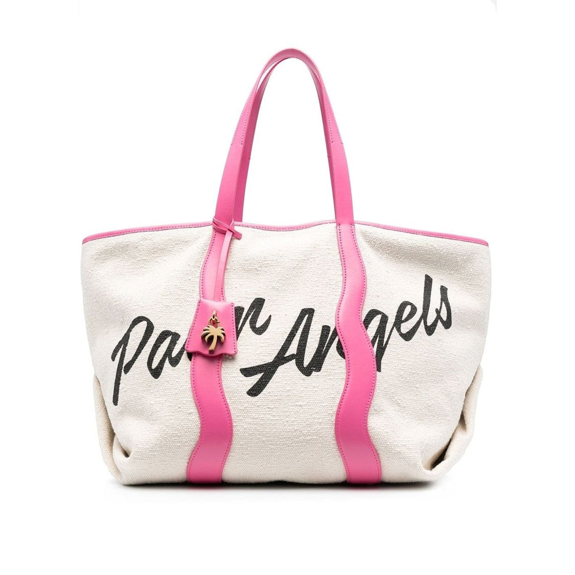 Palm Angels Canvas Tote Bag With Contrast Logo Print