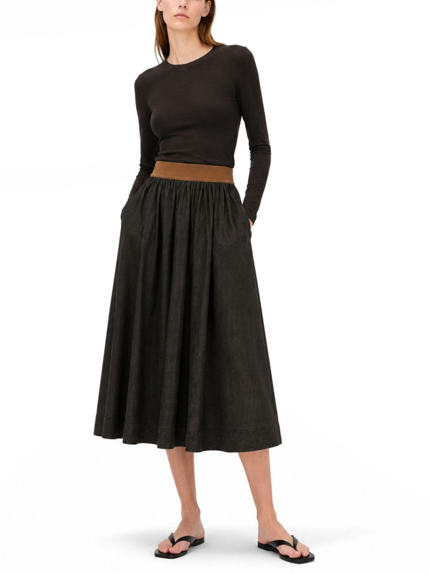 Uma Wang Neutrals Fitted Streamlined Long-Sleeve Top