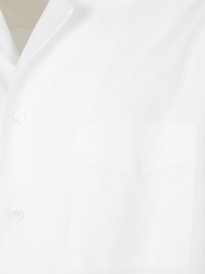 Bottega Veneta Boxy Cropped Camp Collar Shirt