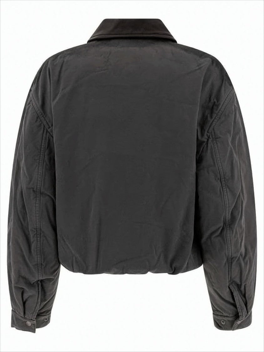 Acne Studios Cropped Bomber Jacket With Pointed Collar