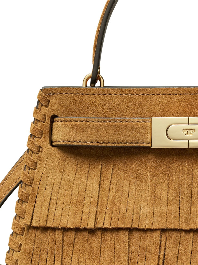 Tory Burch Petite Suede Fringe Mini Top Handle Bag