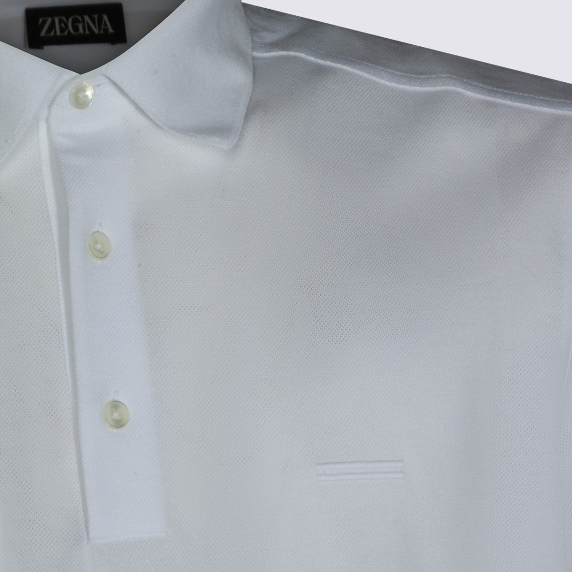 Zegna Short-Sleeve Minimalist Polo Shirt With Textured Fabric