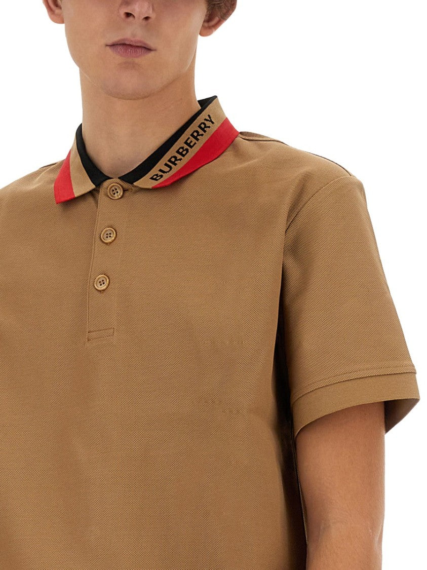 Burberry Textured Cotton Polo Shirt