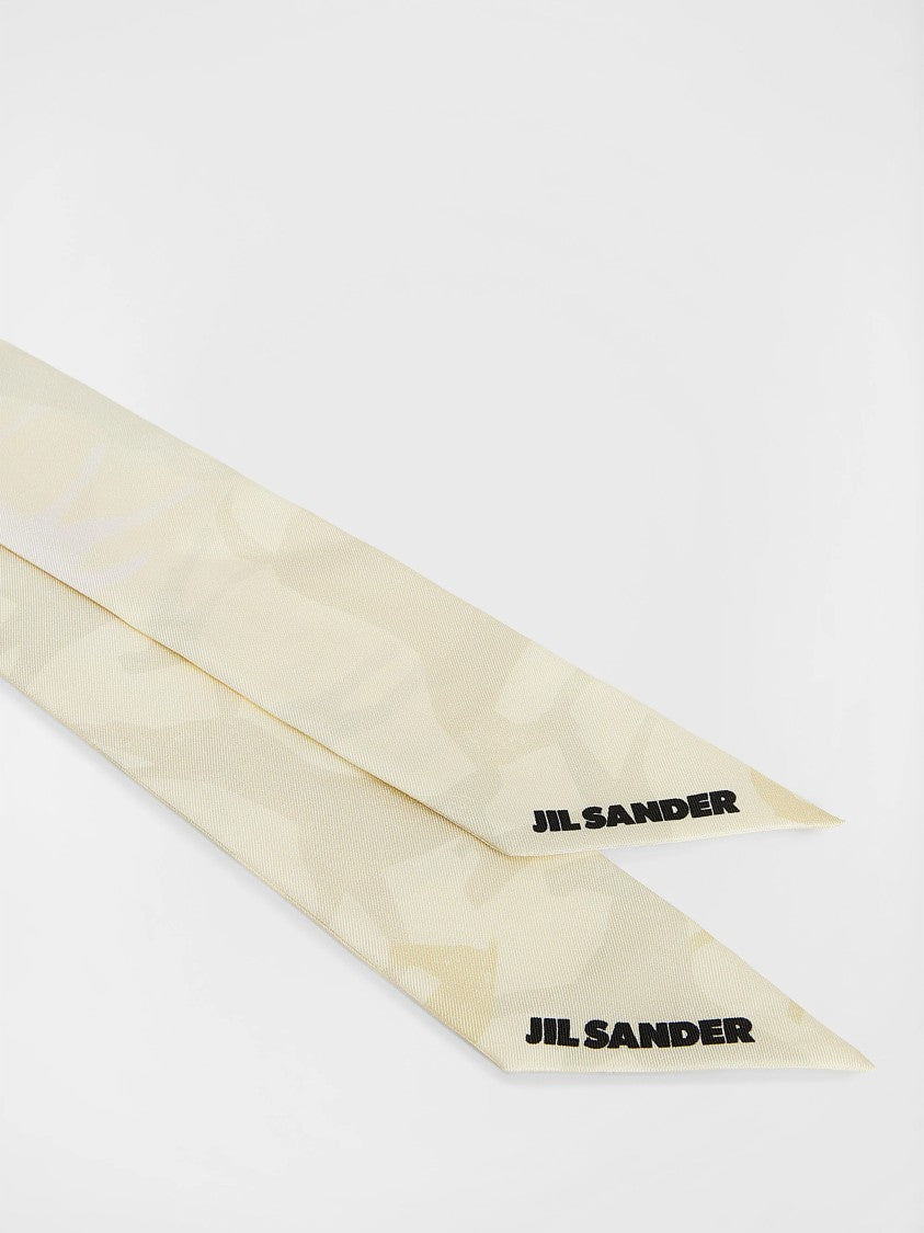 Jil Sander Beige Foulard Long Tapered Scarf