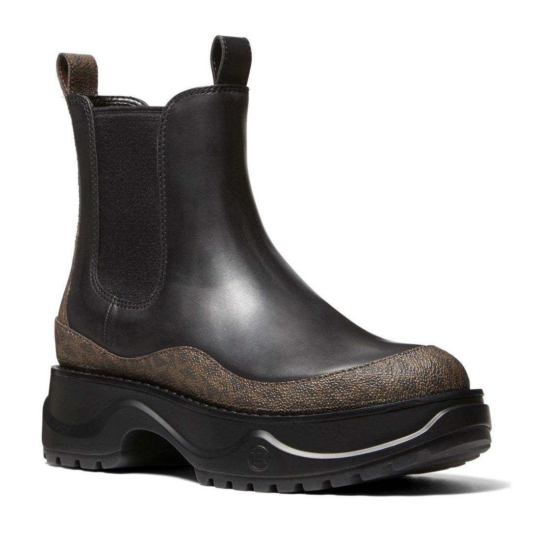 Michael Kors Black Dupree Leather Slip-On Boots