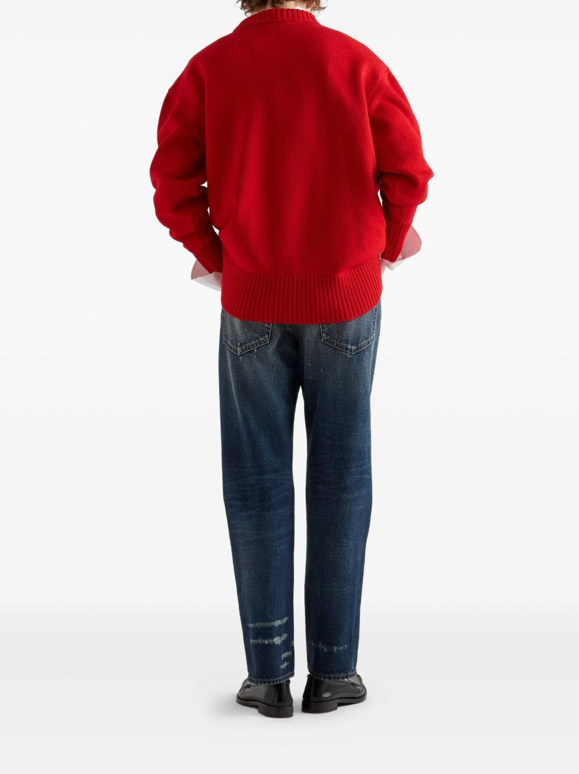 Prada Medium Blue Relaxed-Fit Five-Pocket Jeans