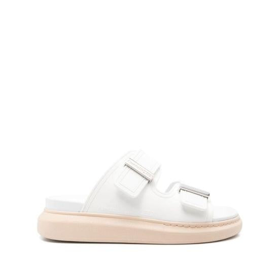 Alexander Mcqueen Slip-On Mule Sandal With Adjustable Silver-Tone Buckles