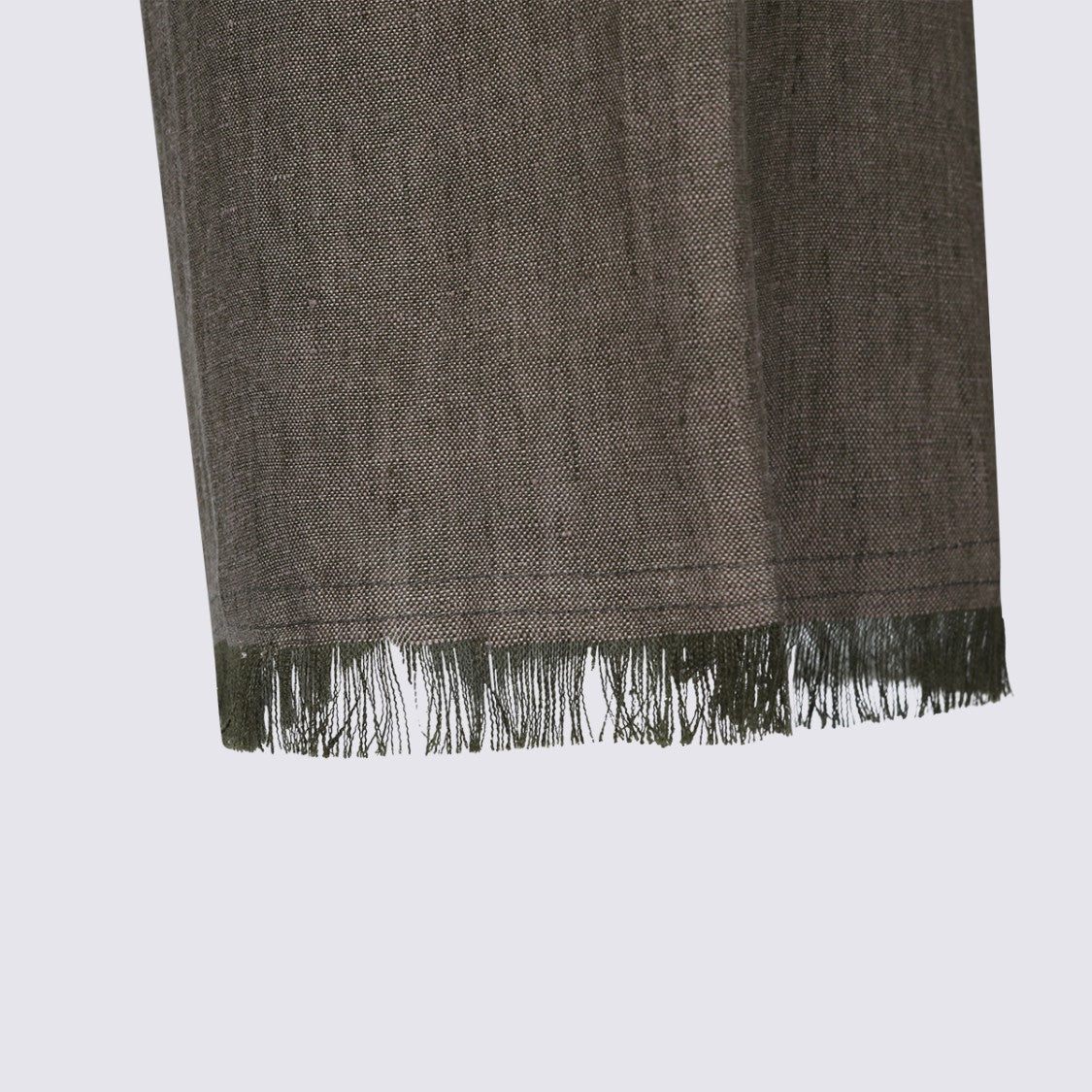Antonelli Firenze Straight-Leg Trousers With High Waist And Fringe Detail