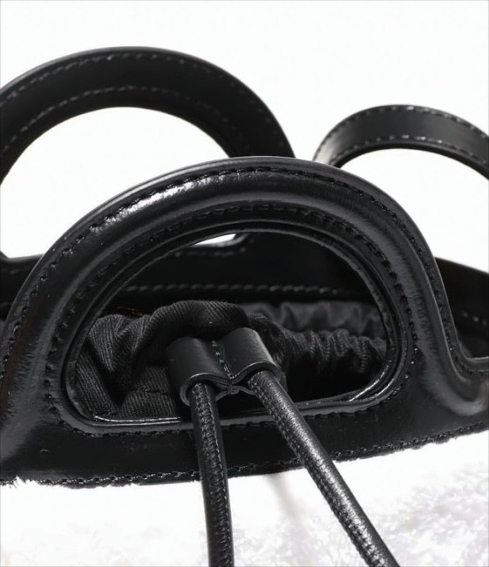 Marni Small Bucket Tote Bag With Faux Fur And Calf Leather Trim