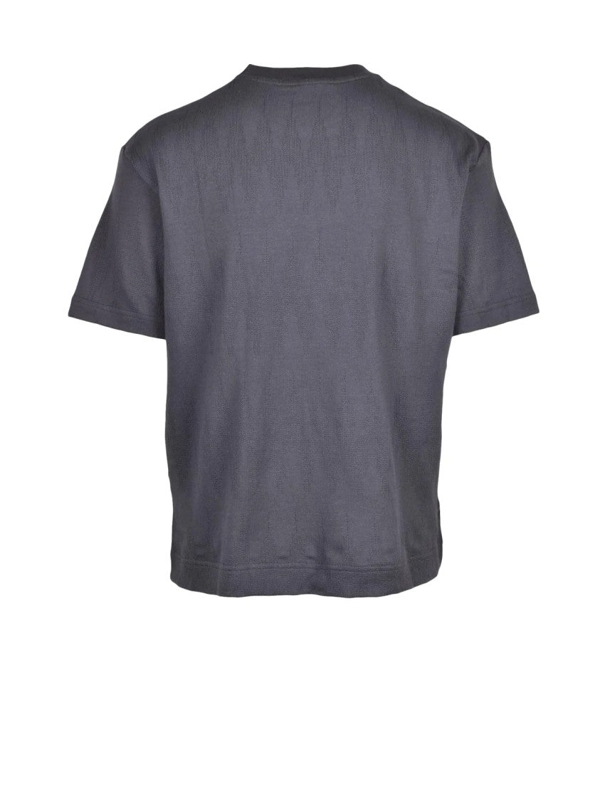 Paolo Pecora Grey Stretch Cotton V-Neck Under Jacket Sweater