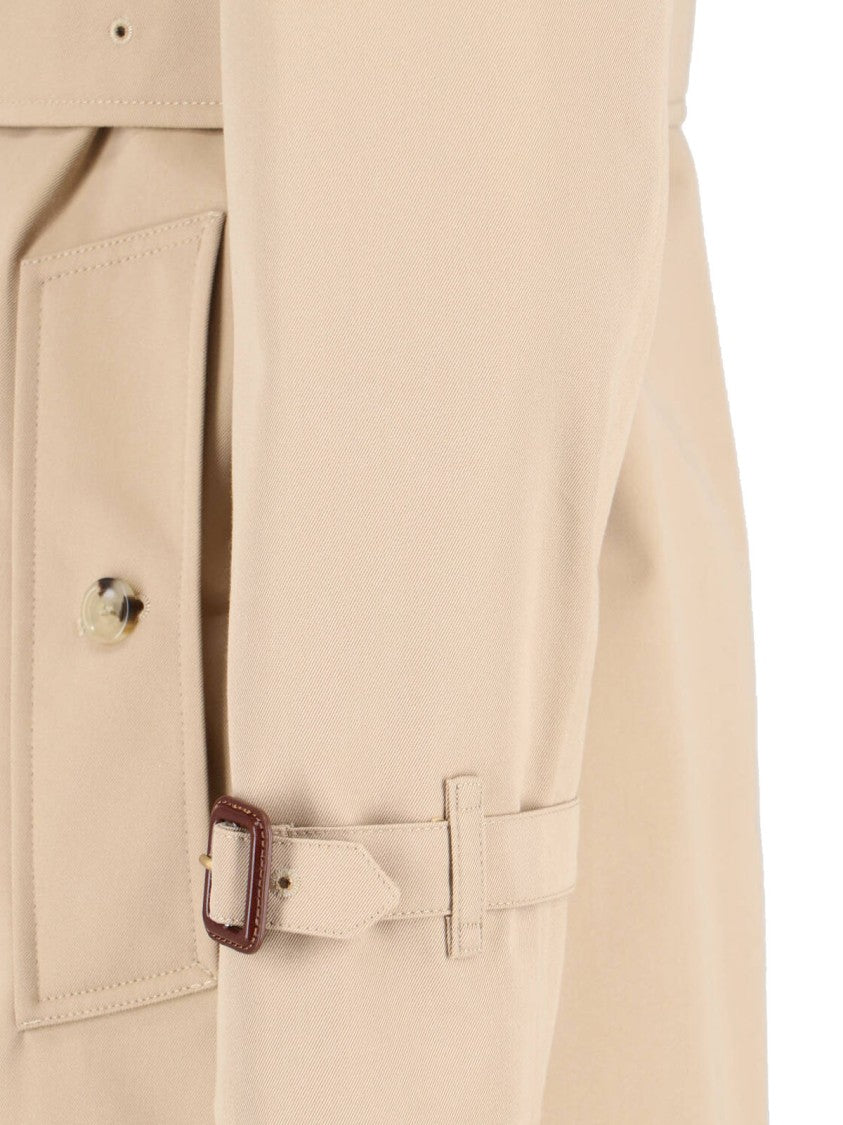 Burberry Kensington Heritage Beige Double-Breasted Trench Coat