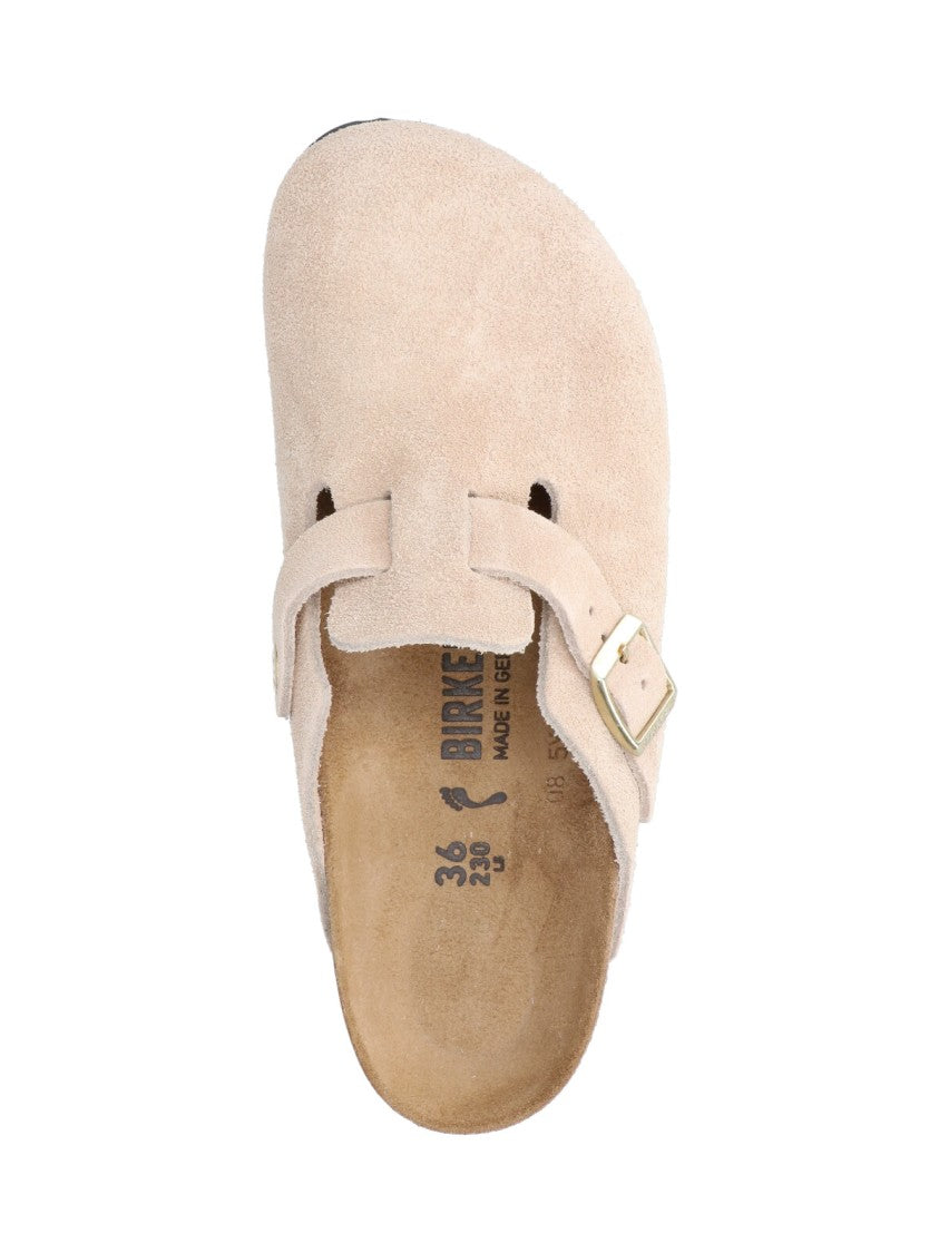 Birkenstock "Boston" Mules – Beige