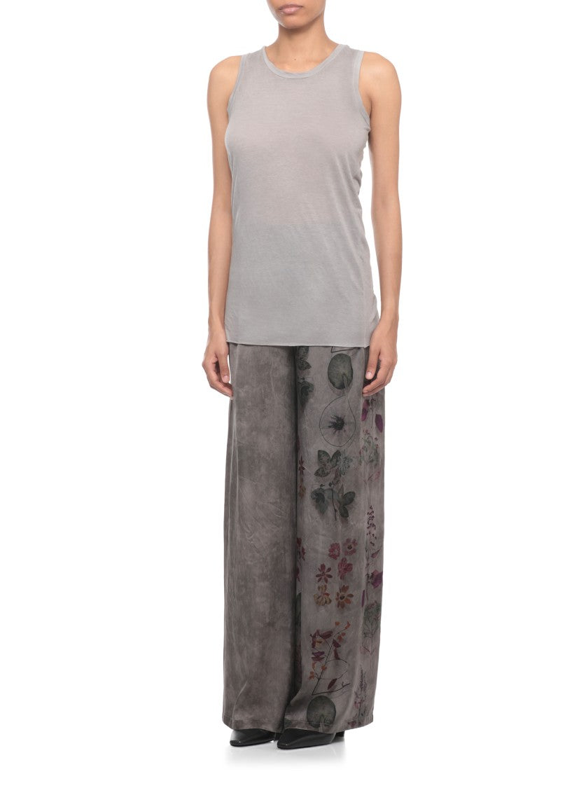 Avant Toi Grey Round Neck Cotton Tank Top
