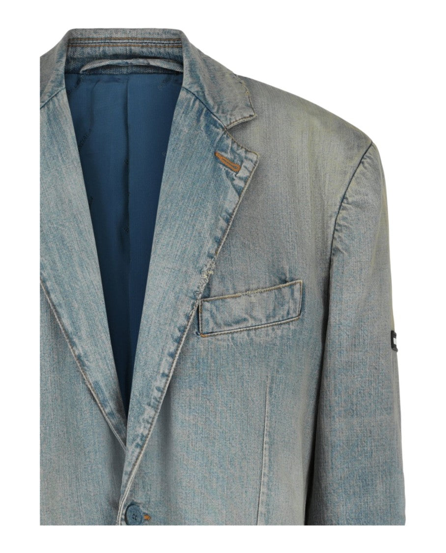 Balenciaga Stonewashed Denim Blazer